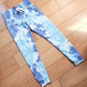 Justice Size 8 Unisex Sweat Pants Joggers Multicolor Blue Tie Front Boys Girls